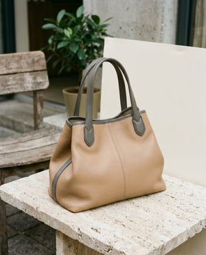 Modell Mitte · Faltbare Tasche Lammleder, Ansicht 2