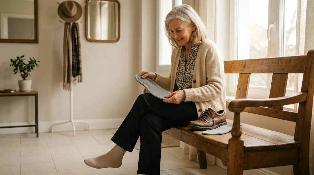 Senior auf einem Spaziergang im Park